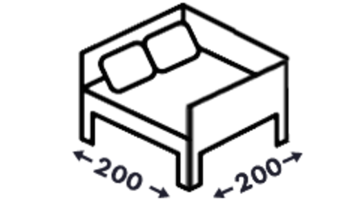Postele se třemi čely 200x200 Postele se třemi čely 200x200