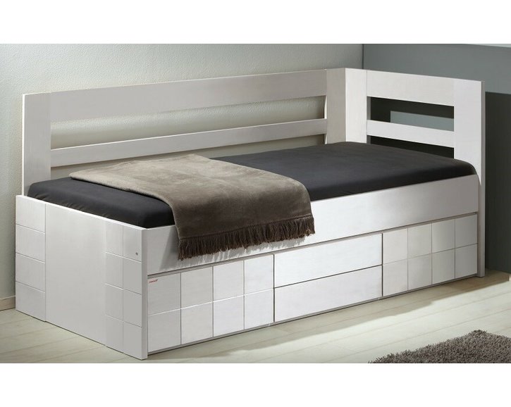 Postel z masivu HANNY II. 120x200 bílá, smrk Postel z masivu HANNY II. 120x200 bílá, smrk