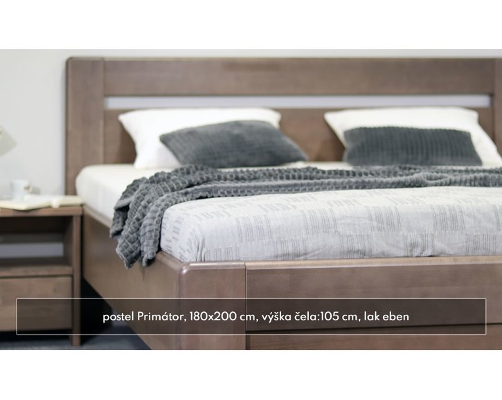 Postel primátor 180x200 lak Postel primátor 180x200 lak