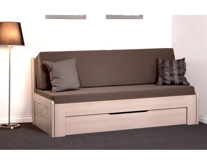 Rozkládací postel TANDEM PLUS bez područek - oblá