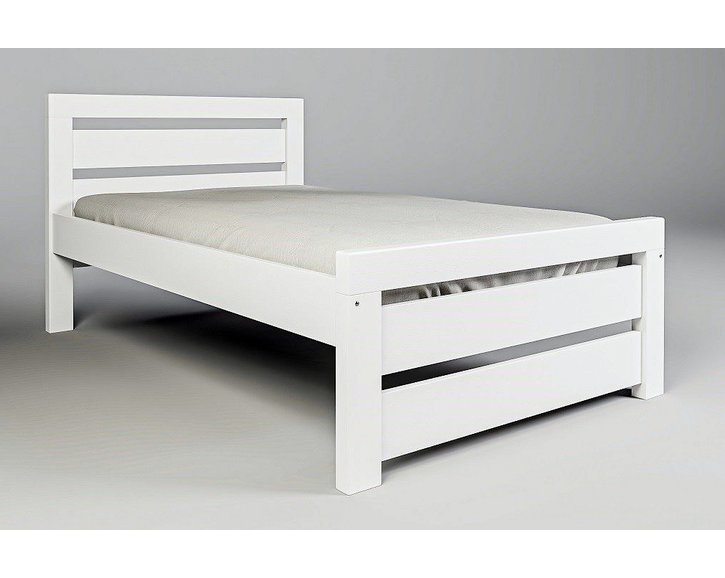 Postel z masivu - jednolůžko RHINO I. senior A0545 B, 120x200, bílý smrk