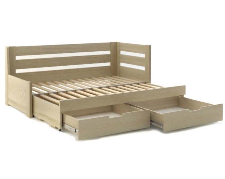 Rozkládací postel s úložným prostorem FLEXI A, pravá, lamino