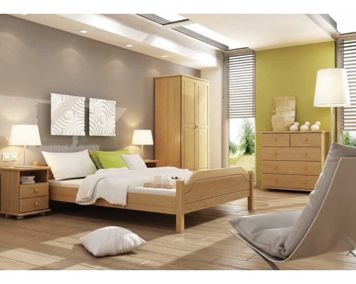 Postel 140x200 DREW-101 z masivu borovice Postel 140x200 DREW-101 z masivu borovice