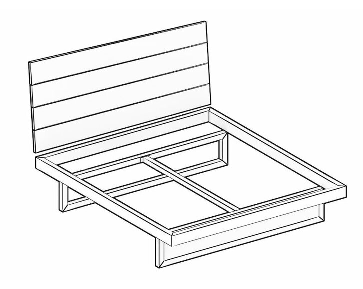Design - Postel dvoulůžko Drew - 370