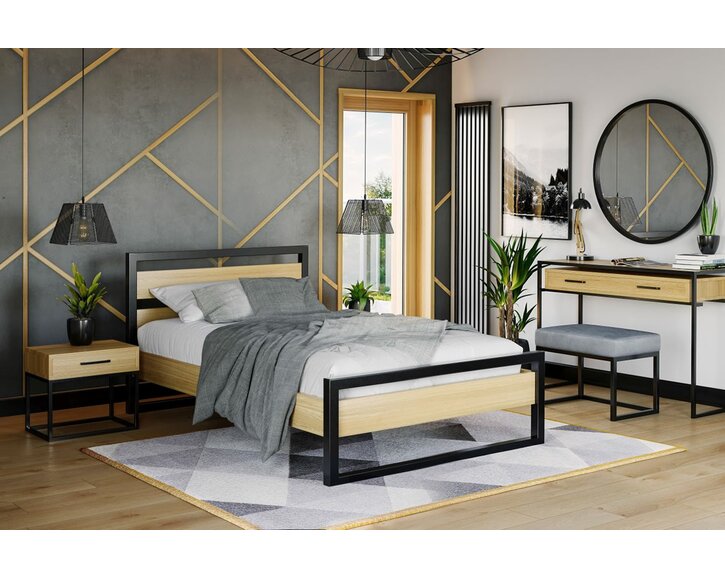 Interiér - Postel dvoulůžko Drew - 371, masiv dub