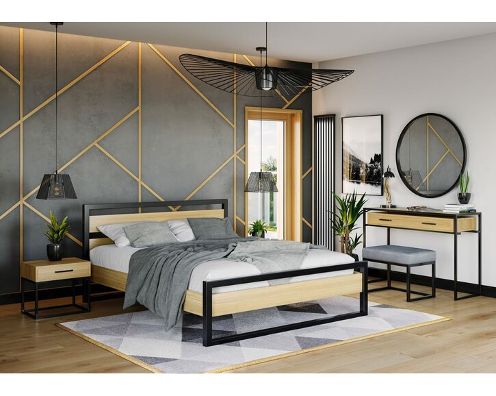 Interiér - Postel dvoulůžko Drew - 371, masiv dub