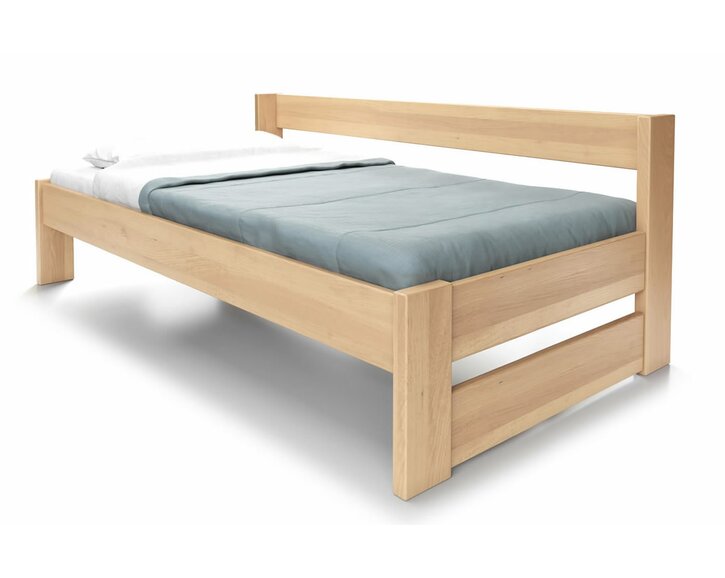 Zvýšená postel jednolůžko ELA s bočním čelem, 120x200, masiv buk Zvýšená postel jednolůžko ELA s bočním čelem, 120x200, masiv buk