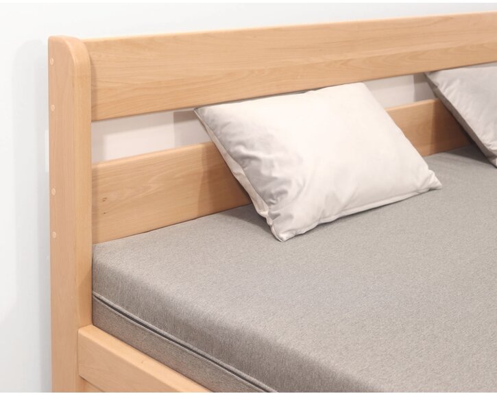 Rozkládací postel s úložným prostorem FLEXO - Pravá, masiv buk