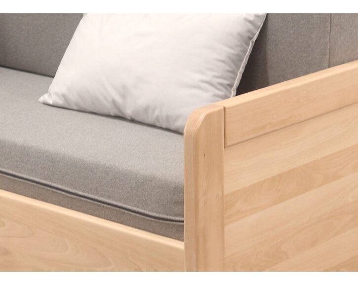 Rozkládací postel s úložným prostorem FLEXO - Pravá, masiv buk