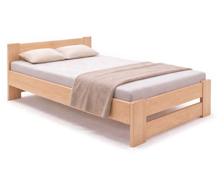Zvýšená postel jednolůžko MIVA, 140x200, masiv buk