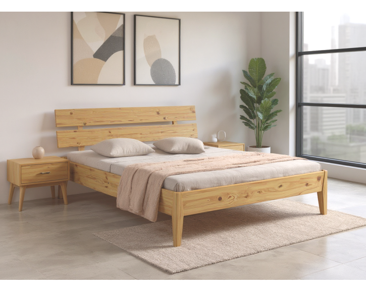 Dřevěná postel Fiesta, 140x200cm, masiv borovice Dřevěná postel Fiesta, 140x200cm, masiv borovice