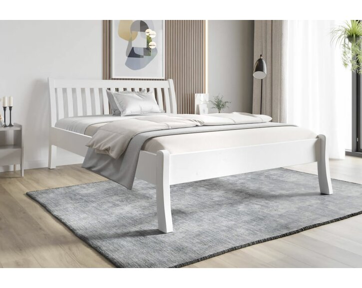 Dřevěná postel Nordica bílá, 180x200cm, masiv borovice Dřevěná postel Nordica bílá, 180x200cm, masiv borovice