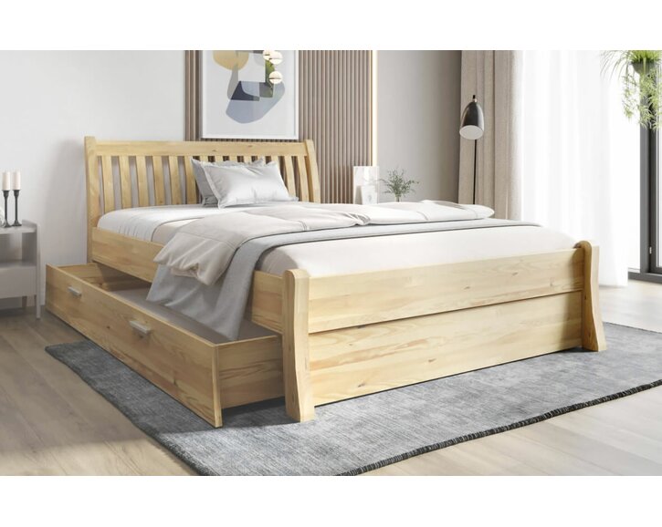 Dřevěná postel Nordica, 180x200cm, masiv borovice Dřevěná postel Nordica, 180x200cm, masiv borovice