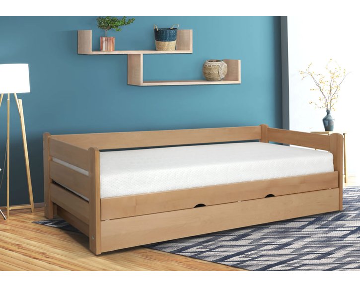 Postel s vyklápěcím roštem Darvin 120x200, masiv buk