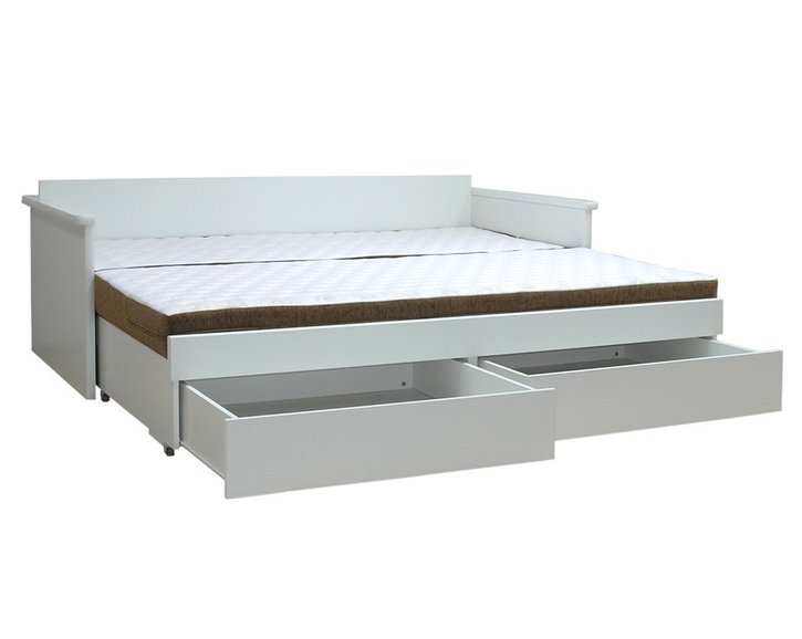 Rozkládací postel TANDEM JORA s uložným prostorem