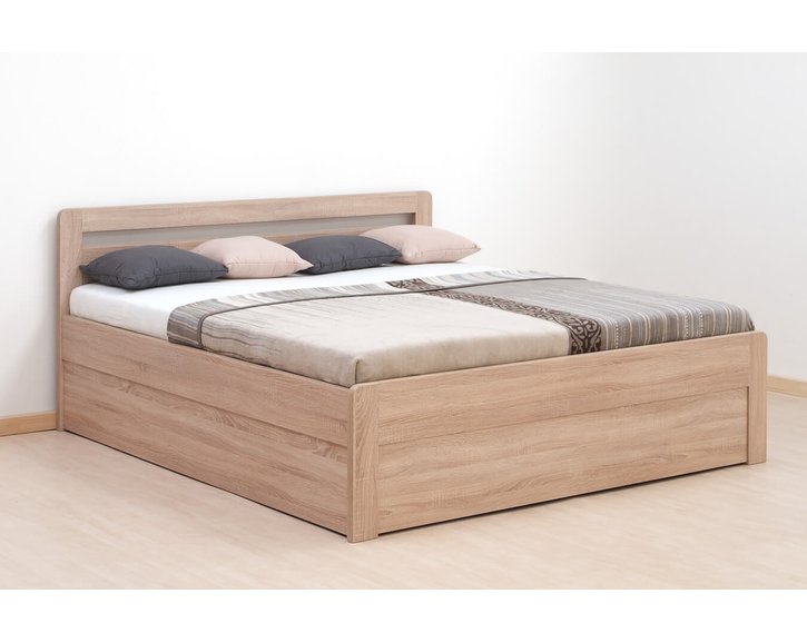 Postel s úložným prostorem MARIKA-oblá, lamino, 160x200, 180x200 cm, boční výklop Postel s úložným prostorem MARIKA-oblá, lamino, 160x200, 180x200 cm, boční výklop