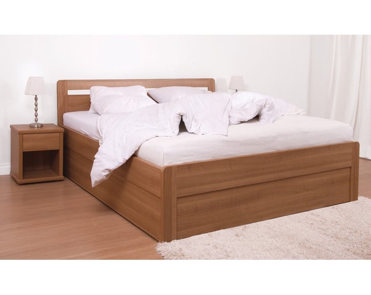 Postel s úložným prostorem MARIKA-oblá, lamino, 160x200, 180x200 cm, čelní výklop Postel s úložným prostorem MARIKA-oblá, lamino, 160x200, 180x200 cm, čelní výklop