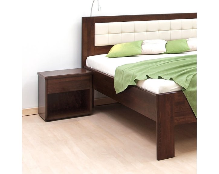 Noční stolek se zásuvkou Široký, masiv buk cink jádrový Noční stolek se zásuvkou Široký, masiv buk cink jádrový