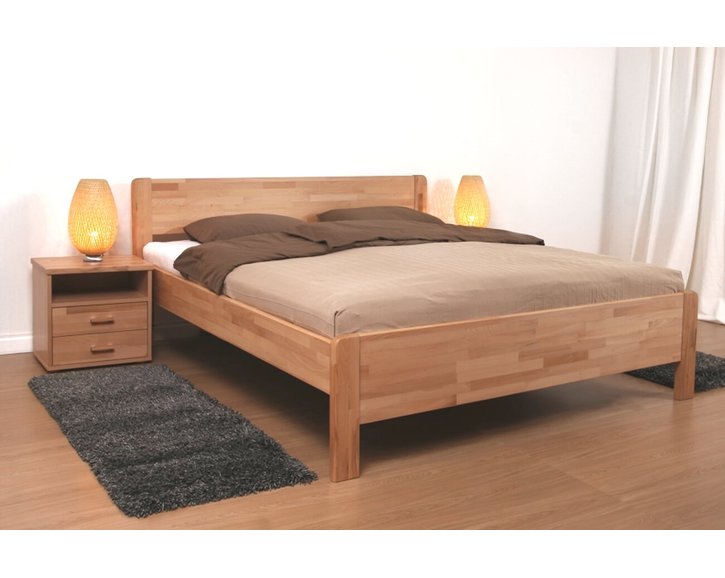 Postel Sofi - oblá, 160x200, 180x200, masiv buk cink jádrový