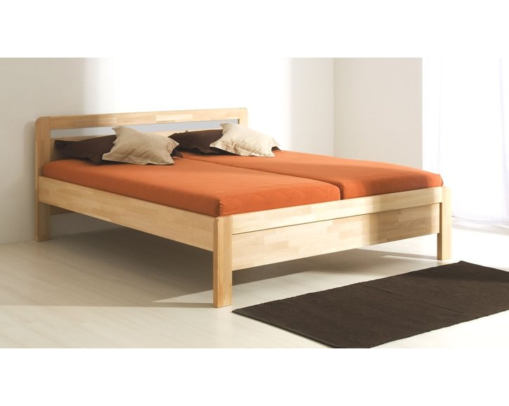 Zvýšená postel z masivu Karlo-oblé, masiv buk cink