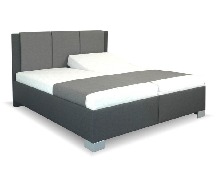 Zvýšená čalouněná postel s úložným prostorem Nikol