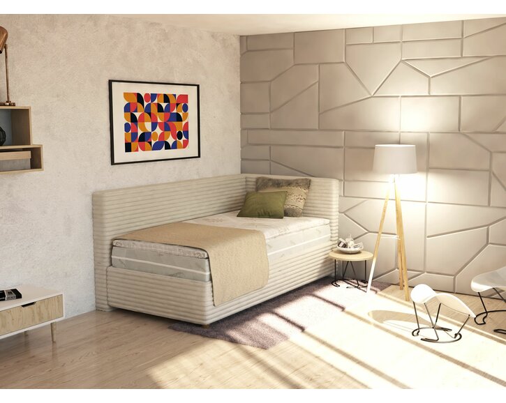 Design - čalouněná postel s úložným prostorem Sono