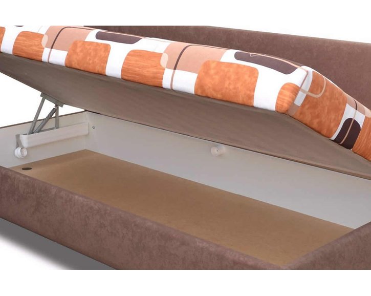 Čalouněná postel s čely a úložným prostorem Elite, 140x200 cm Čalouněná postel s čely a úložným prostorem Elite, 140x200 cm