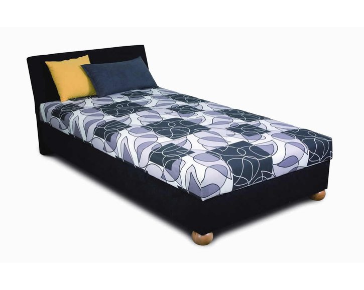 Zvýšená čalouněná postel s úložným prostorem ZAPA