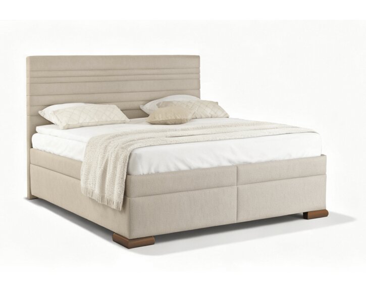 Americká postel boxspring NUVIA 200x200cm, s matracemi a úložným prostorem Americká postel boxspring NUVIA 200x200cm, s matracemi a úložným prostorem