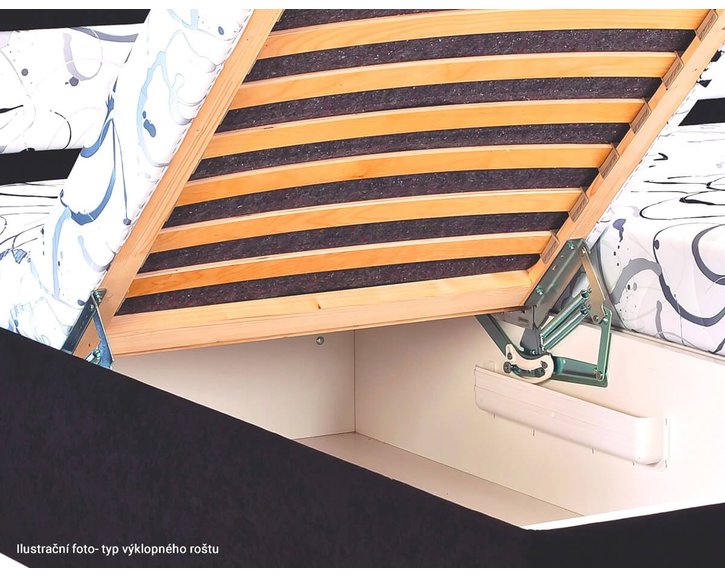 Zvýšená čalouněná postel s úložným prostorem Aleš Zvýšená čalouněná postel s úložným prostorem Aleš