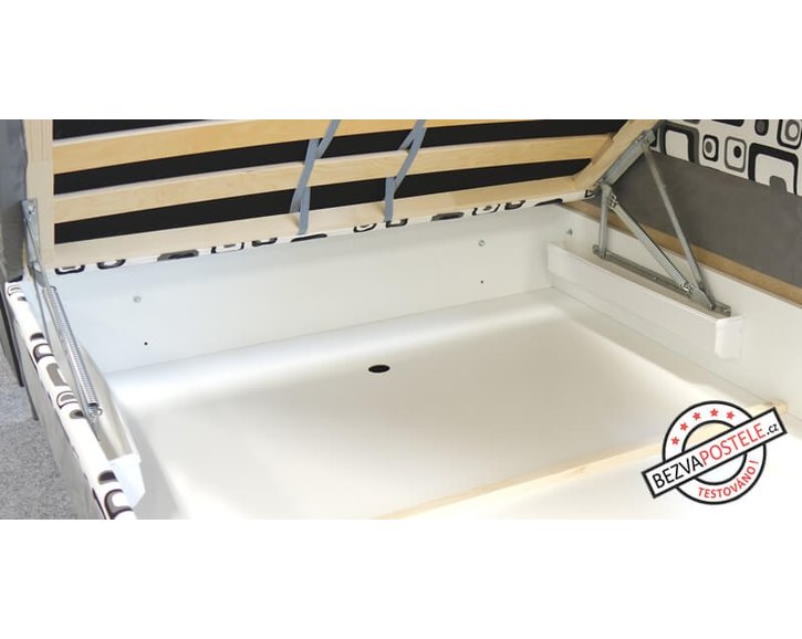 Čalouněná postel s čely a úložným prostorem Alexa Čalouněná postel s čely a úložným prostorem Alexa