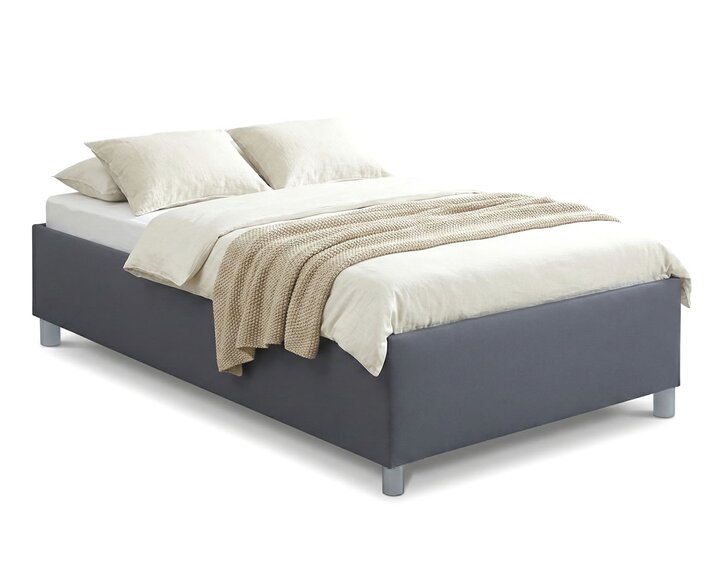 Zvýšená válenda s úložným prostorem Roneta, 120x200, tmavě šedá