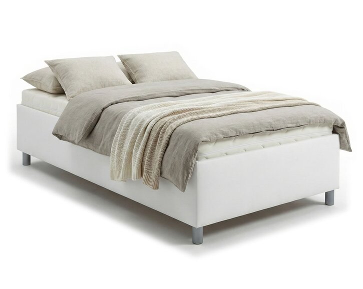 Zvýšená válenda s úložným prostorem Roneta, 120x200, bílá