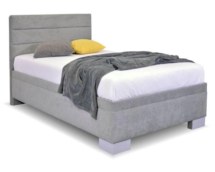 Čalouněná postel s úložným prostorem Fontana, 90x200 cm