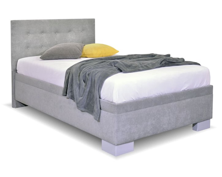 Čalouněná postel s úložným prostorem Laterna, 90x200 cm