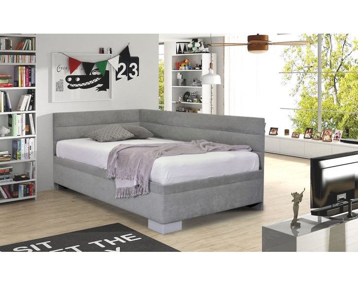 Čalouněná postel s úložným prostorem Niobe, 90x210 cm