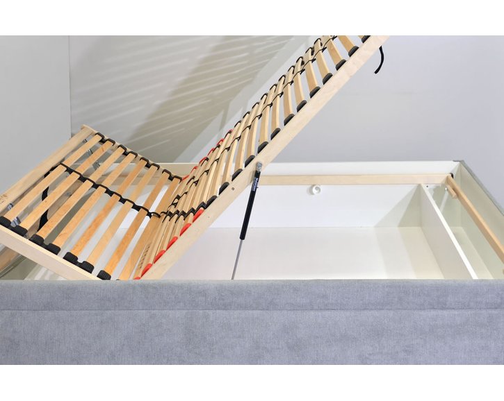 Čalouněná postel s úložným prostorem Litera, 140x200 cm