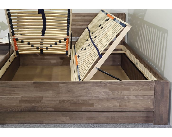 Dřevěná postel s úložným prostorem ARION 2, masiv buk