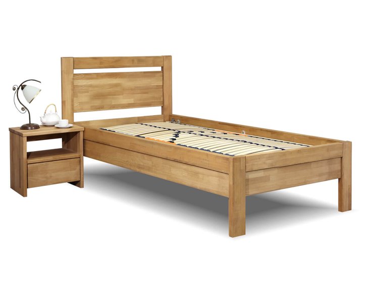 Zvýšená postel z masivu Klementin, 80x200, 90x200,  masiv buk