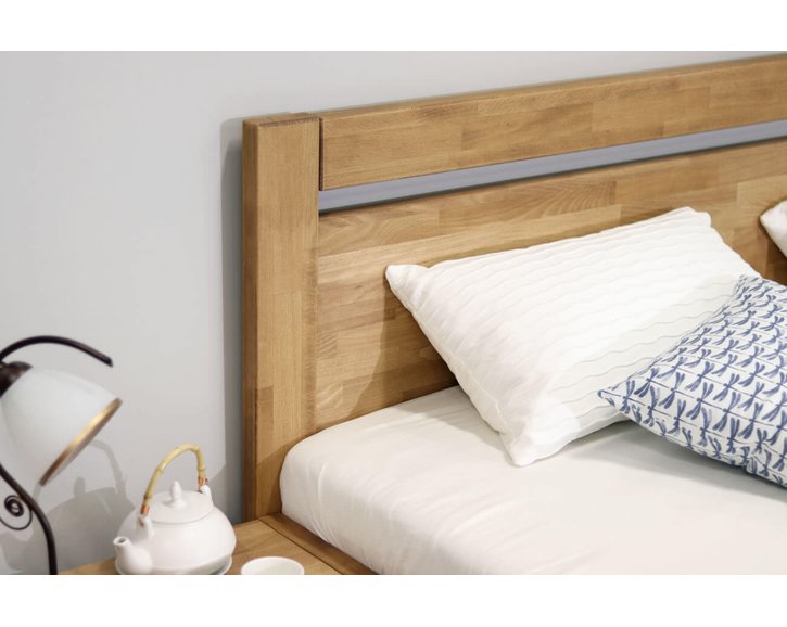 Zvýšená postel s úložným prostorem Klementin, 140x200, masiv buk