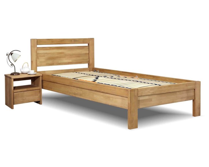 Zvýšená postel z masivu Klementin, 120x200,  masiv buk