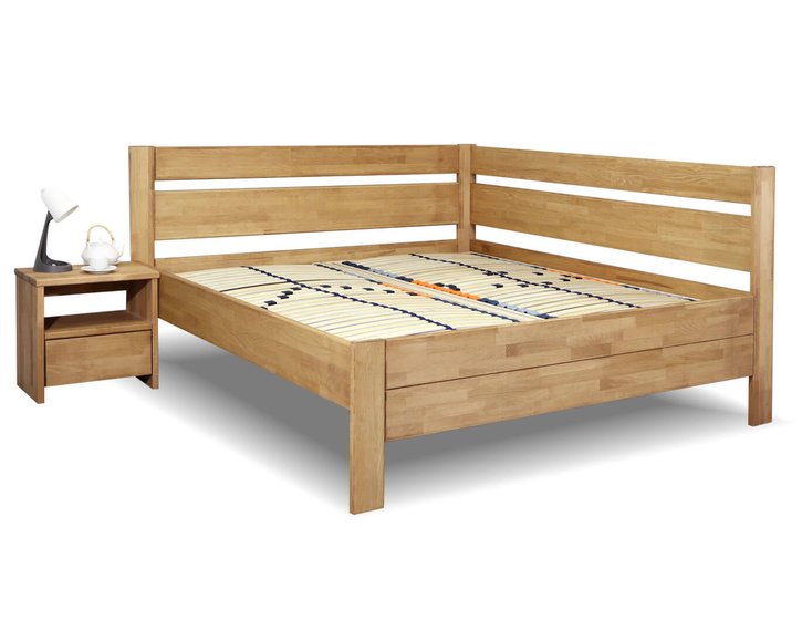 Zvýšená postel z masivu Academia, masiv buk, Pravá