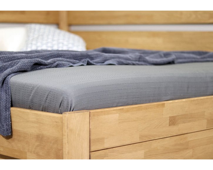 Zvýšená postel s úložným prostorem Academia, 80x200, 90x200, masiv buk, Pravá