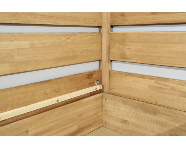 Postel s úložným prostorem Academia, masiv buk, 140x200, Levá