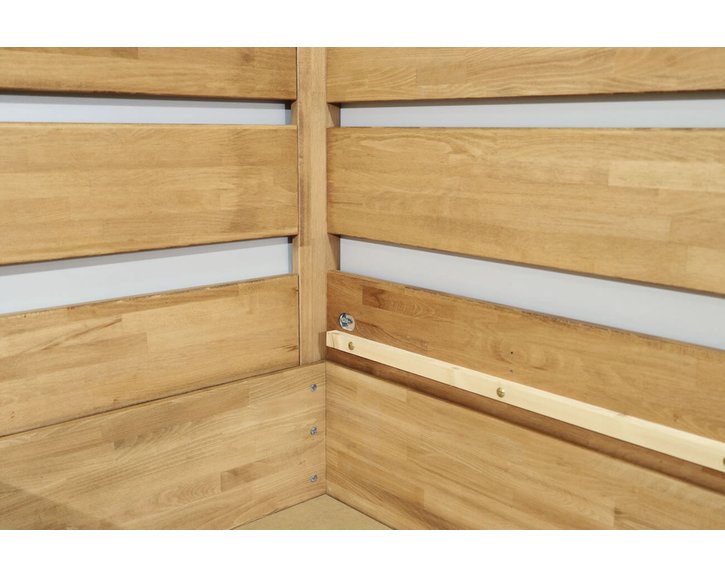 Postel s úložným prostorem Academia, masiv buk, 140x200, Pravá