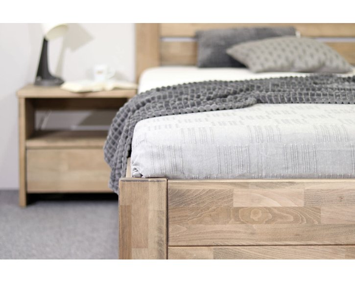 Zvýšená postel z masivu Mistral, masiv buk