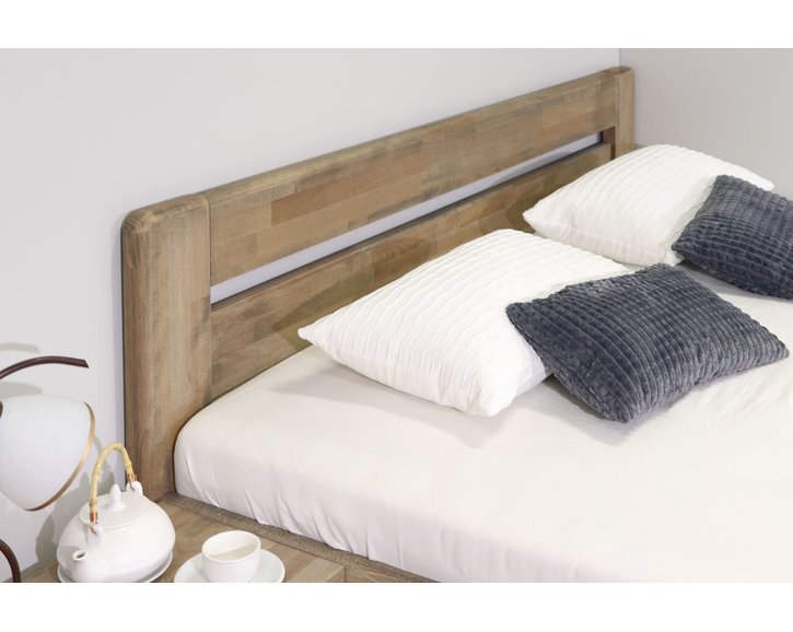 Postel dvoulůžko s úložným prostorem Primátor, masiv buk Postel dvoulůžko s úložným prostorem Primátor, masiv buk