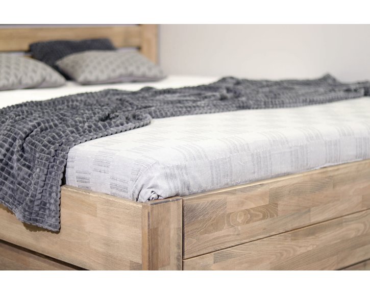 Postel s úložným prostorem Mistral, 80x200, 90x200, masiv buk