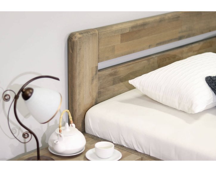 Zvýšená postel s úložným prostorem Primátor, 80x200, 90x200, masiv buk