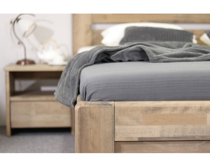 Zvýšená postel s úložným prostorem Primátor, 80x200, 90x200, masiv buk